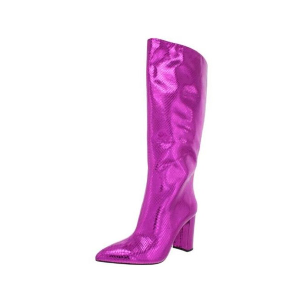 INC Womens Pink Pointed Toe Block Heel Dress Boots 6.5
